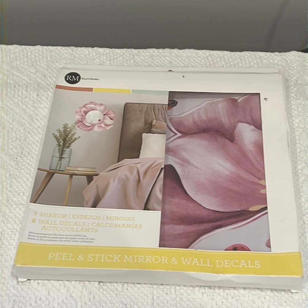 Peel & stick mirror & wall decals